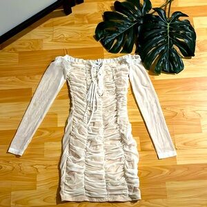 White fashion nova dress